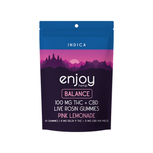 Enjoy Hemp Live Rosin Microdose THC:CBD 1:1 Gummies